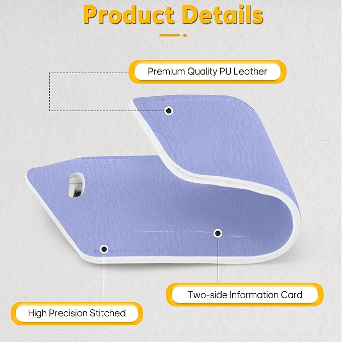Travelambo Luggage Tags for Suitcases Faux Leather Privacy Protection 2 Pack Bag Tags Travel Accessories Essential, Cross Purple
