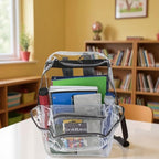 Trail maker Clear Backpack Heavy Duty with Padded Straps, Side Pockets for Kids, Boys, Girls, School, Stadium Approved Events
