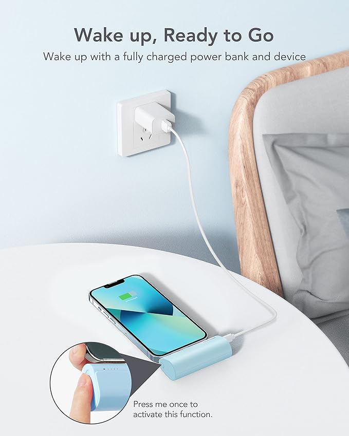 charmast Small Portable Charger 5000mAh, Ultra-Compact 20W PD Fast Charging Power Bank Mini Battery Pack Compatible with iPhone 14/14 Pro Max/13/13 Pro Max/12/12 Pro Max/11/XR/X/8/7/6, and More