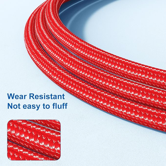 CyvenSmart (3 Pack) Long iPhone Charger 10 Ft for [Apple MFi Certified], 10 Foot USB A to Lightning Cable Fast Charging Cord 10 Feet for iPhone 14/13/12/11/XS/XR/X/8/7/6/5/SE Plus Pro Max Mini -Red