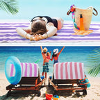 EBOOT 10 Pack Oversized Beach Towel Set Extra Large Pool Towels Microfiber Quick Dry Swim Blanket for Adult Women Men Face Hand Body Bath Travel Pool(Fancy Color,36 x 72 Inch,Cabana Stripe)