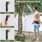 SPACEREST Portable Shower for Camping with Integrated Design – Spill-Resistant, Electric Camping Shower, 5-Gallon Food-Grade Water Jug for Outdoor, Beach, Hiking, Dog Wash