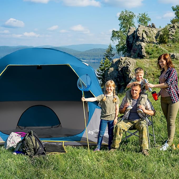 LOYEAHCAMP Tents 4 Person Camping Tent, Easy Setup Waterproof Family Tents for Camping, Portable Dome Tent for Outdoor Camping with Rainfly, Carry Bag
