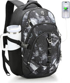 Swissdigital Laptop Backpack with USB Charging Port, Travel Backpack Fits 15.6 inches Computer, 31L Backpack for Men, Starry Sky | SD803-98