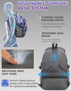 ProEtrade Backpack Bookbag for College Laptop Travel,Fit Laptop Up to 15.6 inch with USB Charging Port Multi Compartment Anti theft, Gift for Women Men (Galaxy)