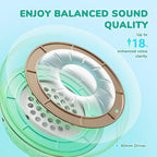 iClever BTH22 Kids Bluetooth Headphones, 60H Play Time, 74/85 dBA Safe Volume, Bluetooth 5.4, USB C, Over Ear Kids Headphones Wireless with Mic AUX Cord for iPad/Tablet/Travel/School, Light Green