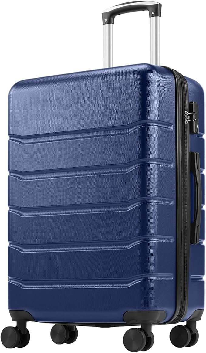 OLIXIS 29 Inch Luggage, Hardside Checked Suitcase with Spinner Wheels, Lightweight ABS Hard Shell Travel Luggage, TSA Approved Lock, Expandable Large Suitcase for Business & Travel–Blue