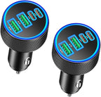 Car Charger USB C, KYOHAYA 2Pack 90W 4-Port Dual USB-C & USB-A Power Cigarette Lighter Adapter PD/QC3.0 Type C Car Charger Fast Charge for iPhone 17 17 Pro 16 15 14 13 12 11/Galaxy S26 S25/Pixel/iPad