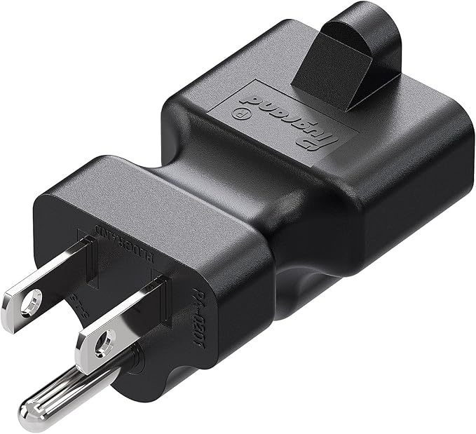 15 Amp to 20 Amp Nema 5-15P to 5-15R/5-20R T Blade Power Adapter, AC Adapter Converter