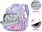 mibasies Toddler Backpack for Girls 2-4: Preschool Kindergarten Backpack - Cute Kids Backpacks for Girls - Flower Pinkish Blue