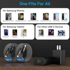 45W Super Fast Charger USB C, 45 Watt Type-C Android Phone Charger Fast Charging Block with 3.3FT Type C Cords for Samsung Galaxy S25 Ultra/S24 Ultra/S24+/S23 Ultra/S23+/S22 Plus/S20, Tab S9/S8 Ultra