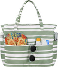 Trifabricy Beach Bags for Women Waterproof Sandproof Women Tote Bag, Large Beach Bag with Zipper for Gym Travel Vocation