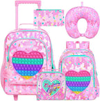 WZLVO Kids Luggage for Boys and Girls, Cute Dinosaur Unicorn Rolling Wheels Suitcase for Toddler Children