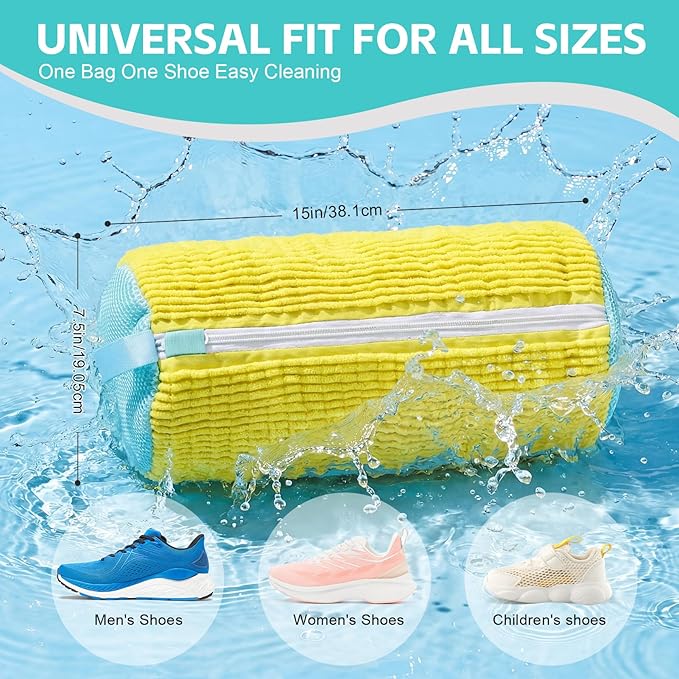 Shoe Washing Machine Bag Reusable Sneakers Tennis Shoe Cleaning Bags for Washing Machine and Dryer, Delicates Laundry Bags for Lingerie, Socks and More