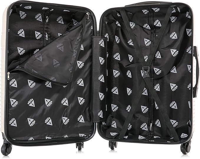 InUSA RESILIENCE Luggage with Spinner Wheels | Durable Lightweight Hardshell Suitcase, Spacious Travel Sets with Handle and Trolley | (20/24/28) 3 Piece Luggage Set | Sand
