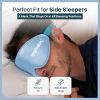 MyHalos® Sleep Mask – 3D Blackout Eye Mask for Women & Men, Side Sleepers, Zero Pressure Memory Foam Eyelash Friendly, Breathable,Award-Winning Sleep Aid for Travel (Light Blue, 1 Count (Pack of 1))