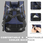 BAGPARKK Insulated Cooler Backpack,33/45 Cans Multifunctional Double Deck Leakproof Cooler Bag with Sternum Strap,Large Capacity Lightweight Travel Camping Beach Backpack