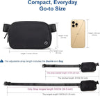 Pander Two Way Zipper Fanny Pack Nylon Everywhere Belt Bag for Women, Water Repellent Waist Packs, Crossbody Bags with Adjustable Strap (White Opal).