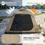 VINGLI Inflatable Camping Tent, All-Weather Inflatable Hot Tents with Stove Jack, Blow Up Tent for Camping with Mesh Doors & Windows, Inflatable Air Tents for Camping Adult