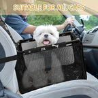 Dog Car Seat Foldable Dog Car Booster Seat Waterproof Breathable Oxford Travel Bag for Small to Medium Dogs, Puppies, and Pets-Pattern Black-Upgrade