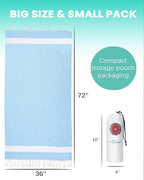 6 Packs Turkish Beach Towels Oversized Swim Towel Set Bulk Quick Dry Bath Pool SandFree Extra Large Xl Big Blanket Adult Travel Essentials Cruise Accessories Must Have Clearance Vacation Stuff