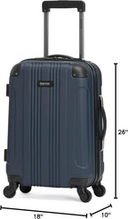 Kenneth Cole REACTION Out of Bounds Lightweight Hardshell 4-Wheel Spinner Luggage, Naval, 24-Inch Checked