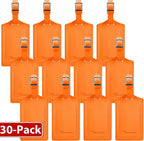 Travelambo 30 Pack Luggage Tags for Suitcases Privacy Protection Bag Tags Faux Leather Travel Accessories Essential, Hot Orange