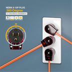(3PACK) ETL Listed 90 Degree USA Canada Male Plug Nema 5-15P 3 Pole Angle DIY Plug, 15A 125V USA 3Pin Right Angle, Nema 5-15P Angled Rewireable,Red Color