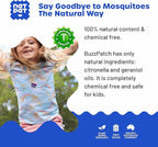 NATPAT BuzzPatch Mosquito Patch Stickers for Kids - All Natural, Plant Based Ingredients, Non-Toxic, DEET Free, Citronella Insect Patches, for Toddlers, Babies, Children (2 Pack, 96 Units)