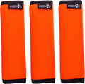 Cosmos 3 Pcs Comfort Neoprene Handle Wraps/Grip/Identifier for Travel Bag Luggage Suitcase (Fluorescent Orange)