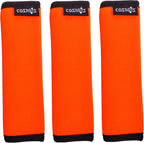 Cosmos 3 Pcs Comfort Neoprene Handle Wraps/Grip/Identifier for Travel Bag Luggage Suitcase (Fluorescent Orange)