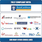 Cruise Approved Power Strip (Royal Caribbean, Disney & More) - Non Surge Charger [2 USB, 2 USB-C] 4-Port Charging Block w/Foldable Plug for iPhone, iPad, Laptops & More - Cruise Ship Essentials 2026