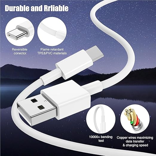 3-Pack 10FT Car Carplay Cable USB A to USB C Cable for iPhone 16 15 Pro Plus Pro Max，for iPad Pro/Air/Mini，for Samsung Galaxy S25/S24/S23，for MacBook Pro/Air and More