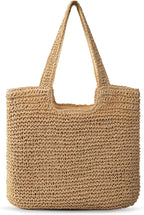 Trifabricy Beach Bags for Women, Large Beach Bag, Woven Straw Tote Bags Waterproof, Weaving Swim Shopping Travel Bag