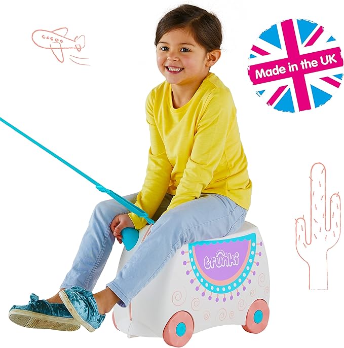 Trunki Hand Luggage and Children's Suitcase for Sitting On | Children's Risen Gift for Girls and Boys | Trolley, Pink