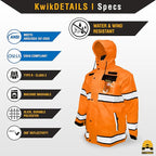 KwikSafety - Charlotte, NC - TORRENT Rain Jacket & Trench Coat ANSI OSHA Class 3 High Visibility Jacket Hi Vis Rain Gear