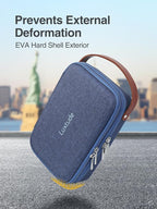 Luxtude Electronic Organizer Travel Case, Double Layer Tech Organizers, Hard Shell Zipper Case for Electronics, Travel Essentials, Blue (External Size 8.5 x 5.9 x 3.1 Inch)