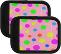 2 Pack Polka Dots Luggage Handle Wrap, Detachable Luggage Tag, Neoprene Suitcase Wrap with Comfort Grip & Bright Identifier for Suitcase, Travel Bag, Sports Bag