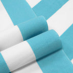 HENBAY Large Oversized Beach Towel - 35 x 70 Inch Microfiber Pool Towel, Turquoise Striped Quick Dry Cabana Swim Towel