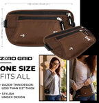 Money Belt for Secure Travel - RFID Blocking Slim Passport Holder - Hidden Waist Pouch for Cash, Credit Cards, Documents - Concealable Under Clothes, Water-Resistant Slim Fanny Pack for Men and Women