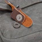 Vintage Genuine Leather Waxed Canvas Briefcase Large Satchel Shoulder Bag Rugged Computer 15.6" Laptop Bag