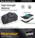 Miramrax Travel Duffle Bag Backpack for Men - Large Tactical Bags Weekender Gym Bag for Overnight Traveling Military Workout Deployment Sports (Black, 80L)