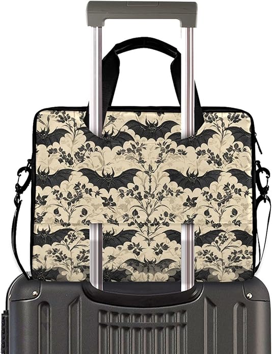 MNSRUU Laptop Bag for 15.6 inch Black Gothic Bats