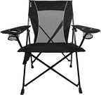 Kijaro Foldable Camping Chair, Vik Black, Polyester, Mesh, Steel, Portable, Durable, Unisex