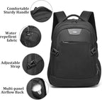 DUSLANG Anti-Theft Laptop Backpack, Black, 15.6-14-13 Inch Laptop Sleeve, USB Charging Port
