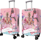 Travel Luggage Cover Suitcase Protector Fits 18-32 Inch Wheel Covers PatternedTravel Related Items Flower Luggage Protector Elastic L