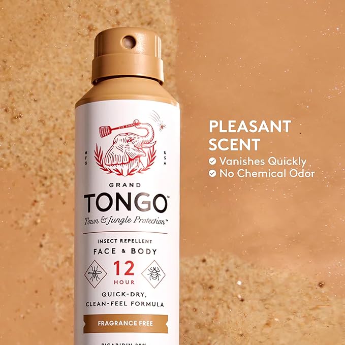 Grand Tongo DEET-Free Insect Repellent, The 12 Hour Protection, DEET Alternative – Fragrance Free