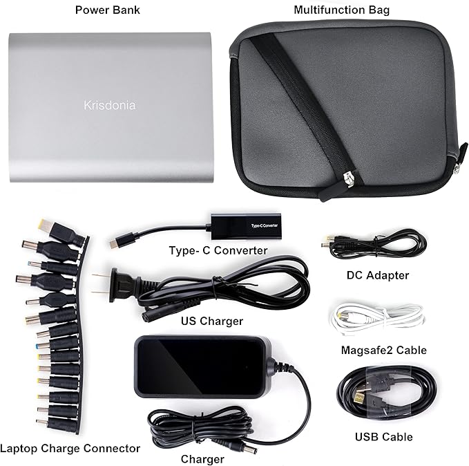 Portable Laptop Charger 185Wh/50000mAh External Battery Pack Power Bank for Laptop, Tablet, Projector, Smartphone and Others