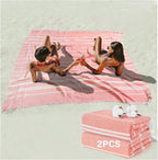 2 Pack Giant Huge Thin Boho Throw Blanket Turkish Beach Blanket Towel Jumbo Extra Large Xl XXl Big Oversized Outdoor Accessories Airplane Travel Essentials Camping Gears Must Have Yard Yoga Mat Coral