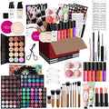 Pure Vie All-in-One Holiday Gift Surprise Makeup Set Essential Starter Bundle Include Eyeshadow Palette Lipstick Concealer Blush Mascara Eyeliner Face Powder Lipgloss Brush - Full Makeup Kit for Women